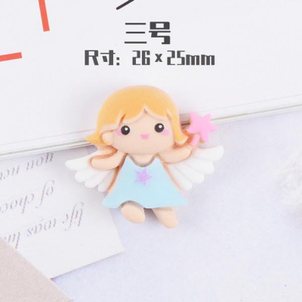 10pcs Mixed Resin Angel Slime Charms for DIY Crafts